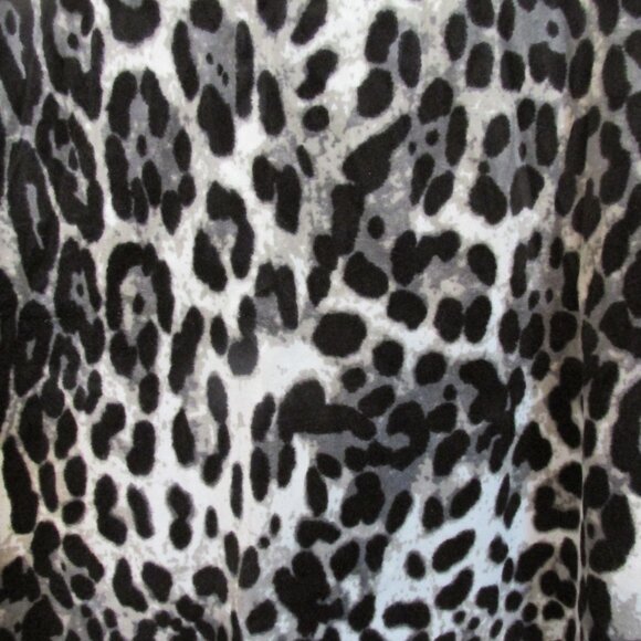 WHITE STAG WOMEN'S SIZE S (4-6) TOP VELOUR BLACK LEOPARD ANIMAL PRINT LS NWT - Picture 3 of 9